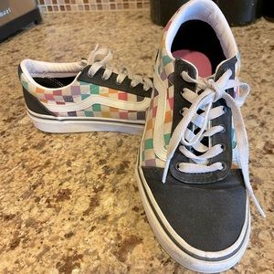 VANS OFF THE WALL missy multicolored rainbow